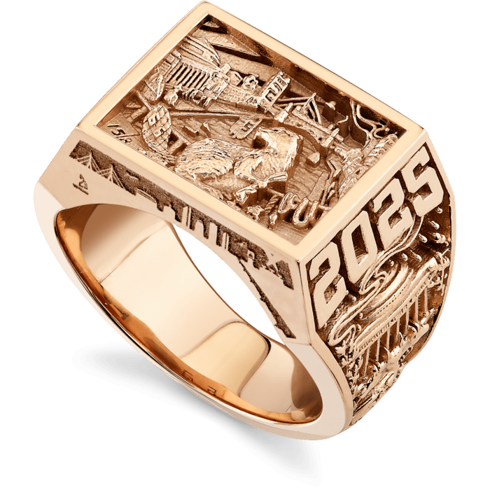 14k Rose Gold, Natural Finish