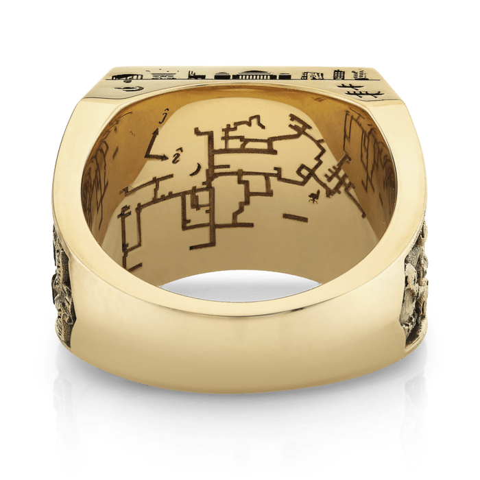 18k Yellow Gold, Hackers Map